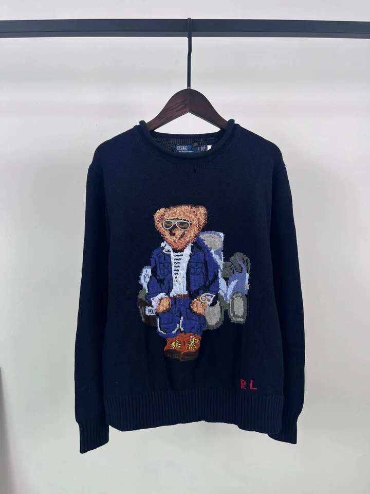 RL bear embroidered sweater