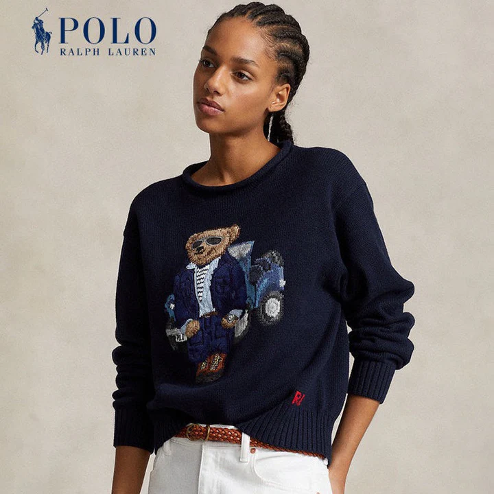 RL bear embroidered sweater