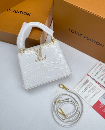 LOU* 25SS crocodile-print handbag