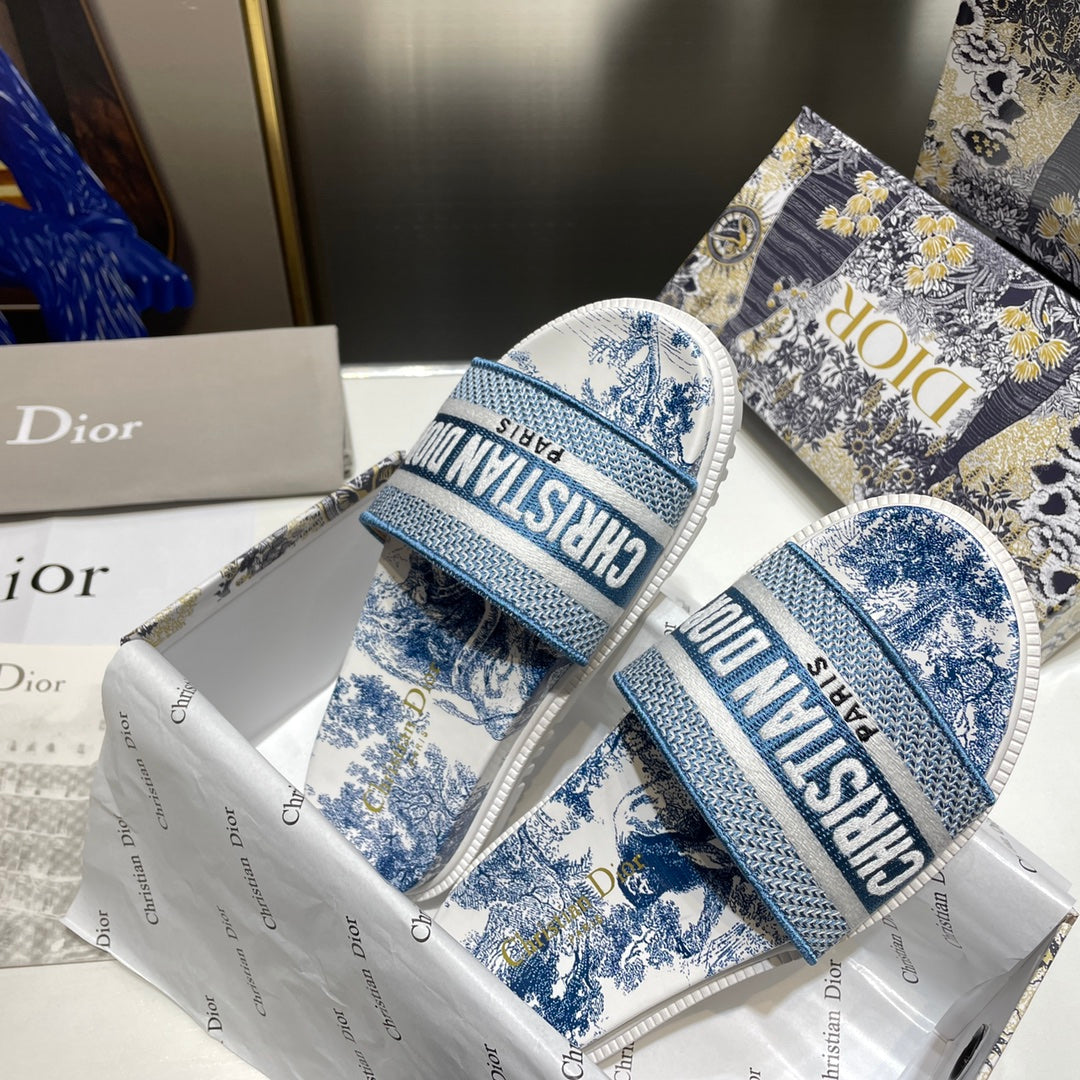 DIO* 24 new color thick-soled embroidered slippers