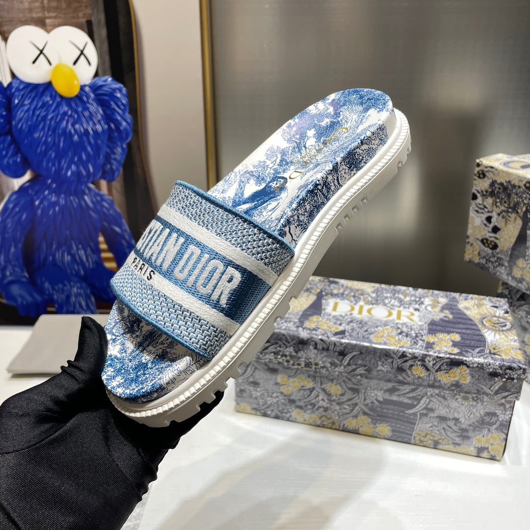 DIO* 24 new color thick-soled embroidered slippers