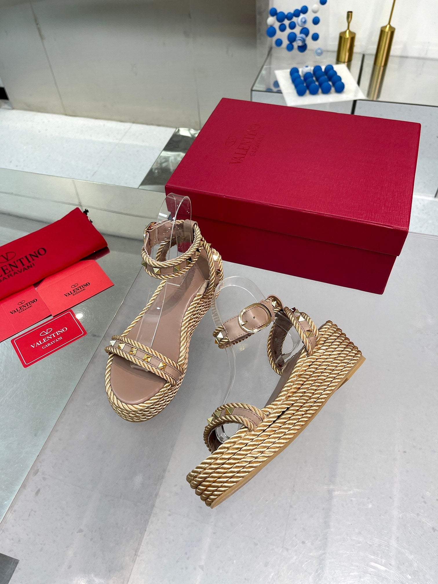 Valenti* wicker hemp rope braided wedge sandals 1:1 VIP