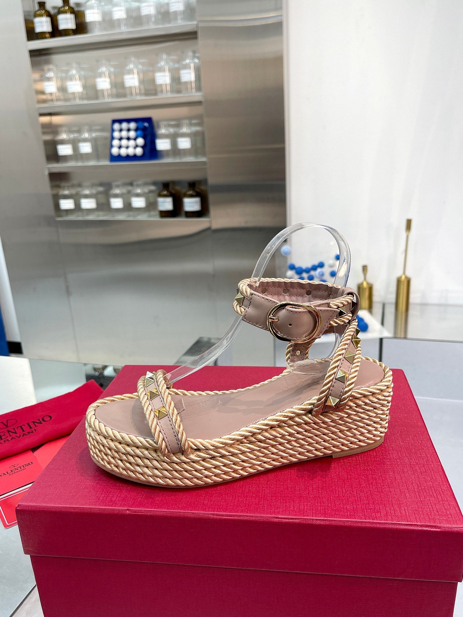 Valenti* wicker hemp rope braided wedge sandals 1:1 VIP