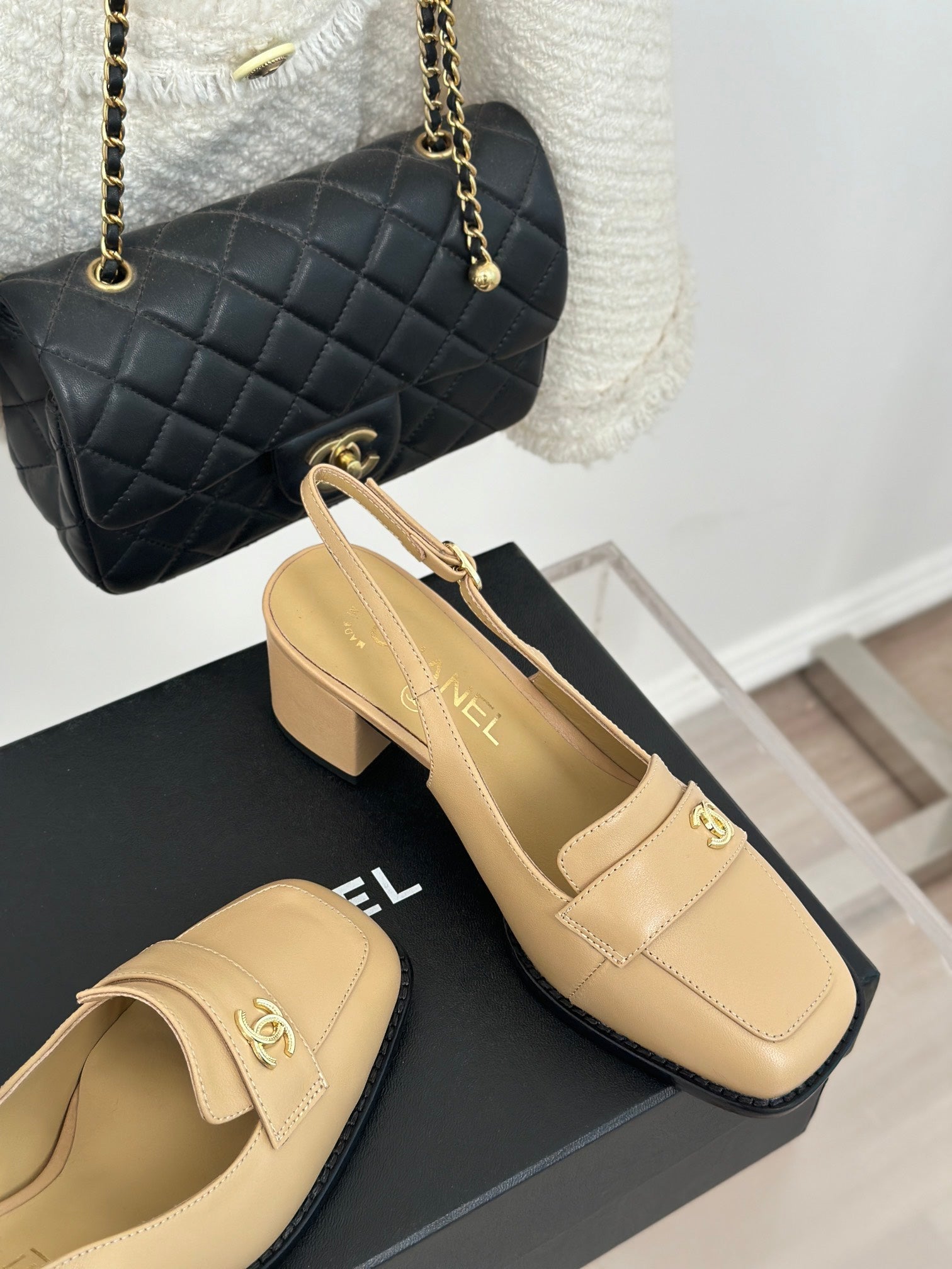 CHA* 24 new thick heel sandals 1:1 VIP