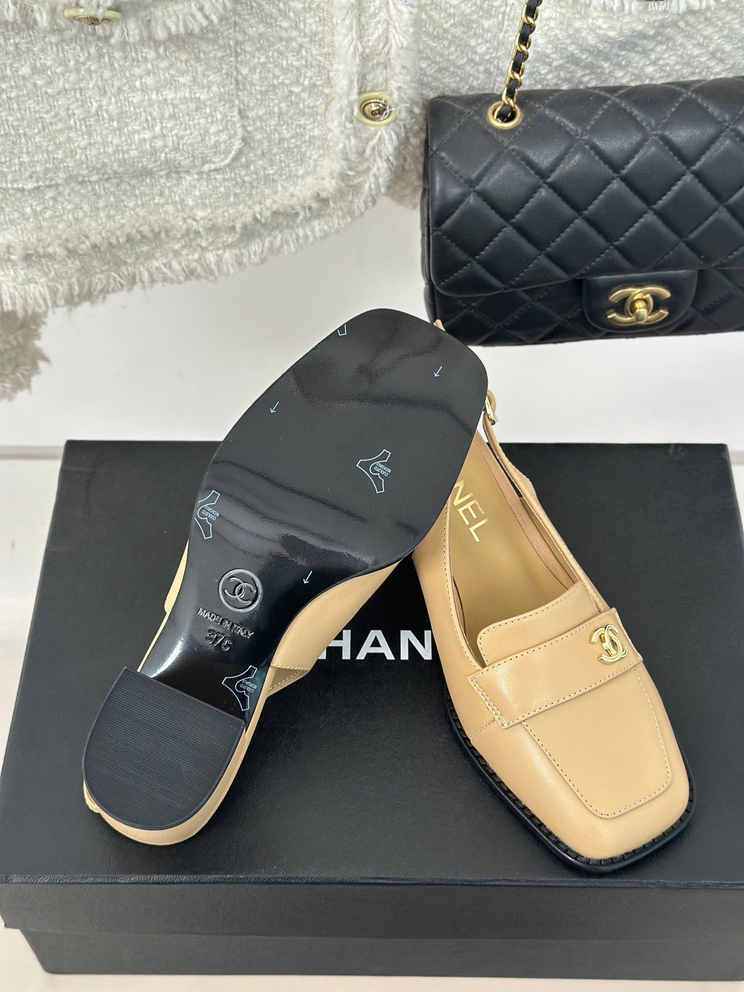 CHA* 24 new thick heel sandals 1:1 VIP