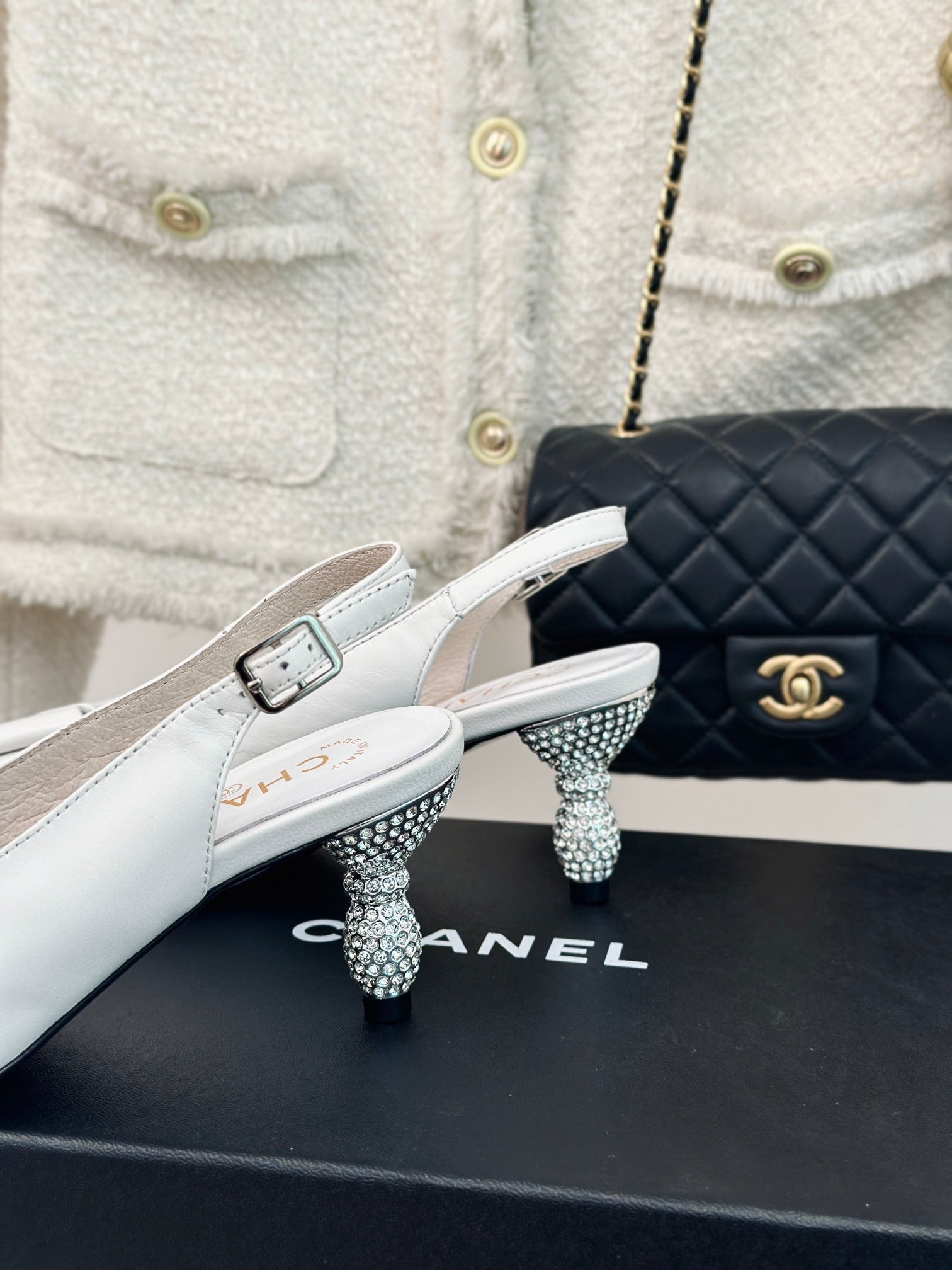 CHA* 24 new bow high heel sandals 1:1 VIP