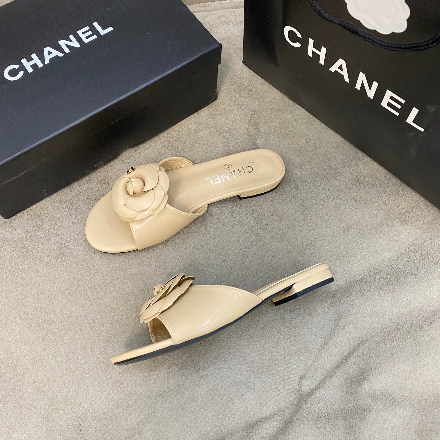 CHANE* 24 CAMELLIA SLIPPERS
