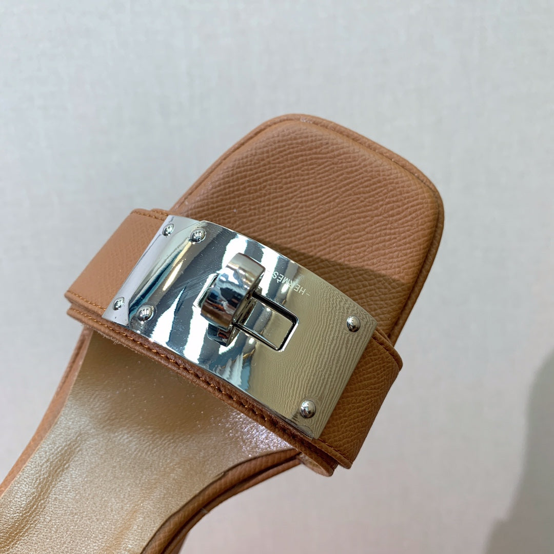 Herm* 24 new KEIIY shoe buckle high heels 1:1 VIP