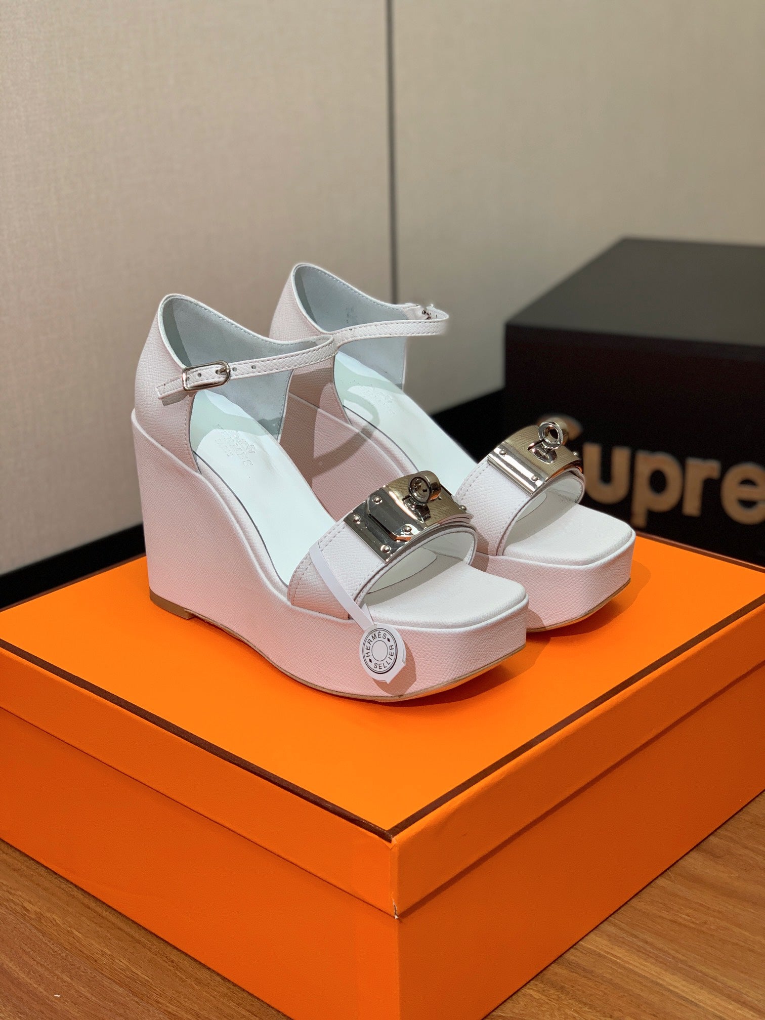 Herm* 24 new KEIIY shoe buckle high heels 1:1 VIP