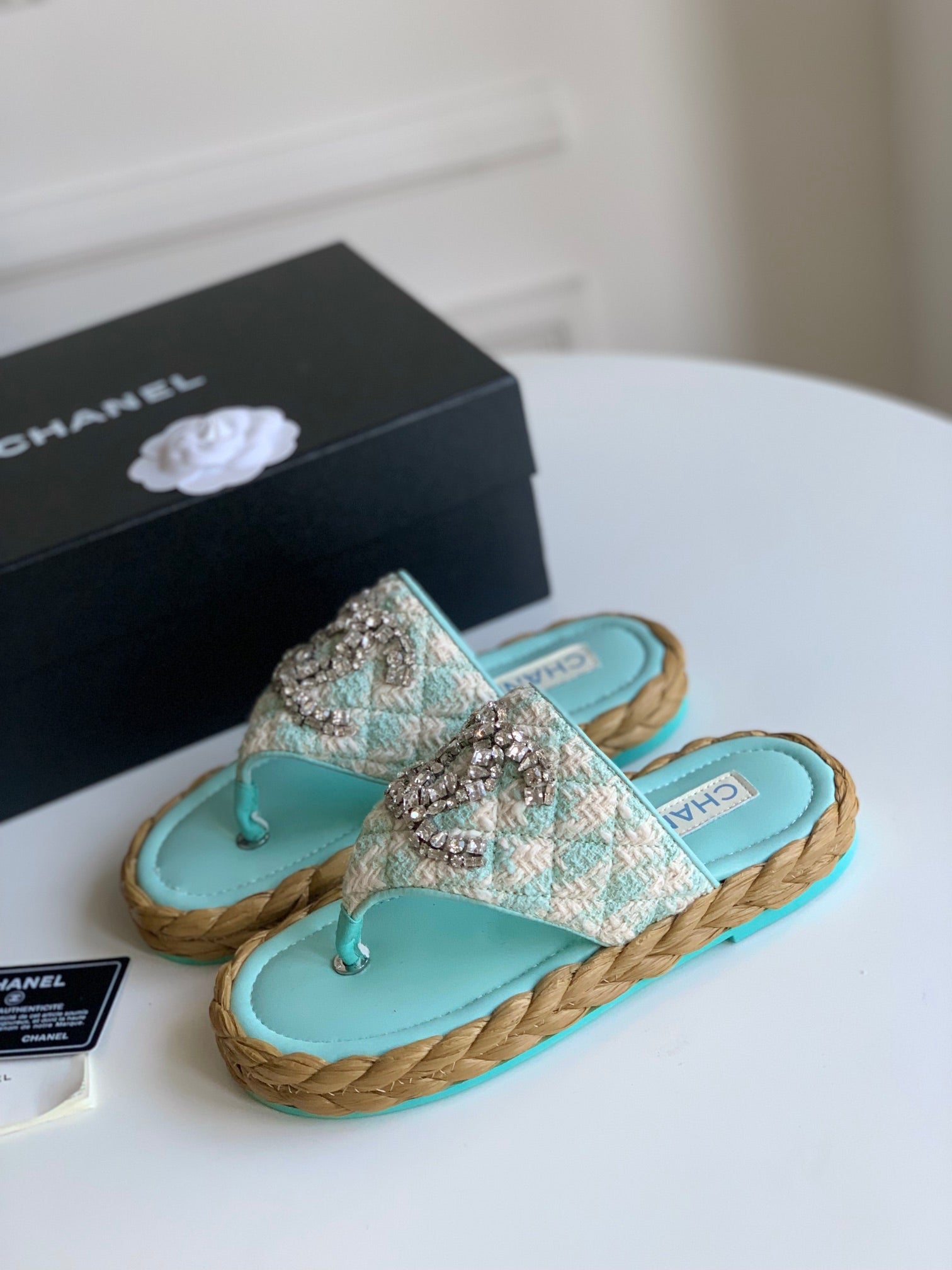 CHAN* 24 new fisherman straw flip-flops 1:1 VIP