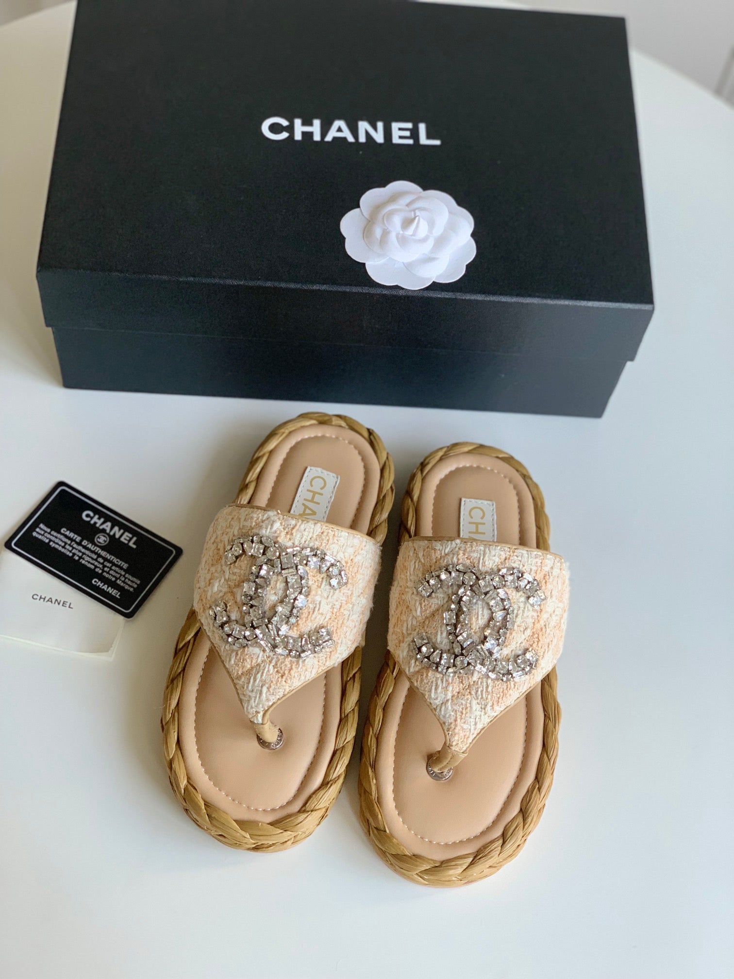 CHAN* 24 new fisherman straw flip-flops 1:1 VIP