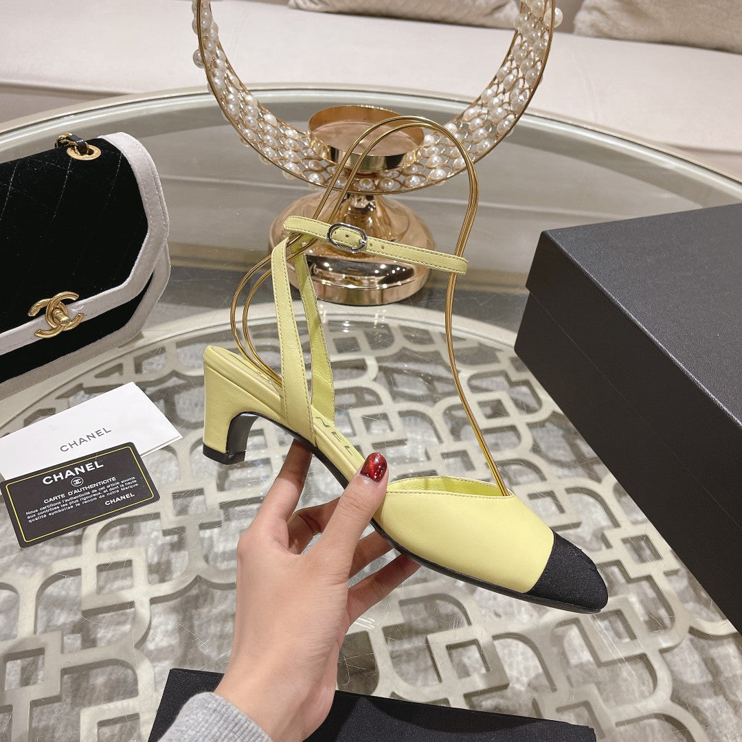 CHAN * 24 new style cat heel sandalsVIP1：1