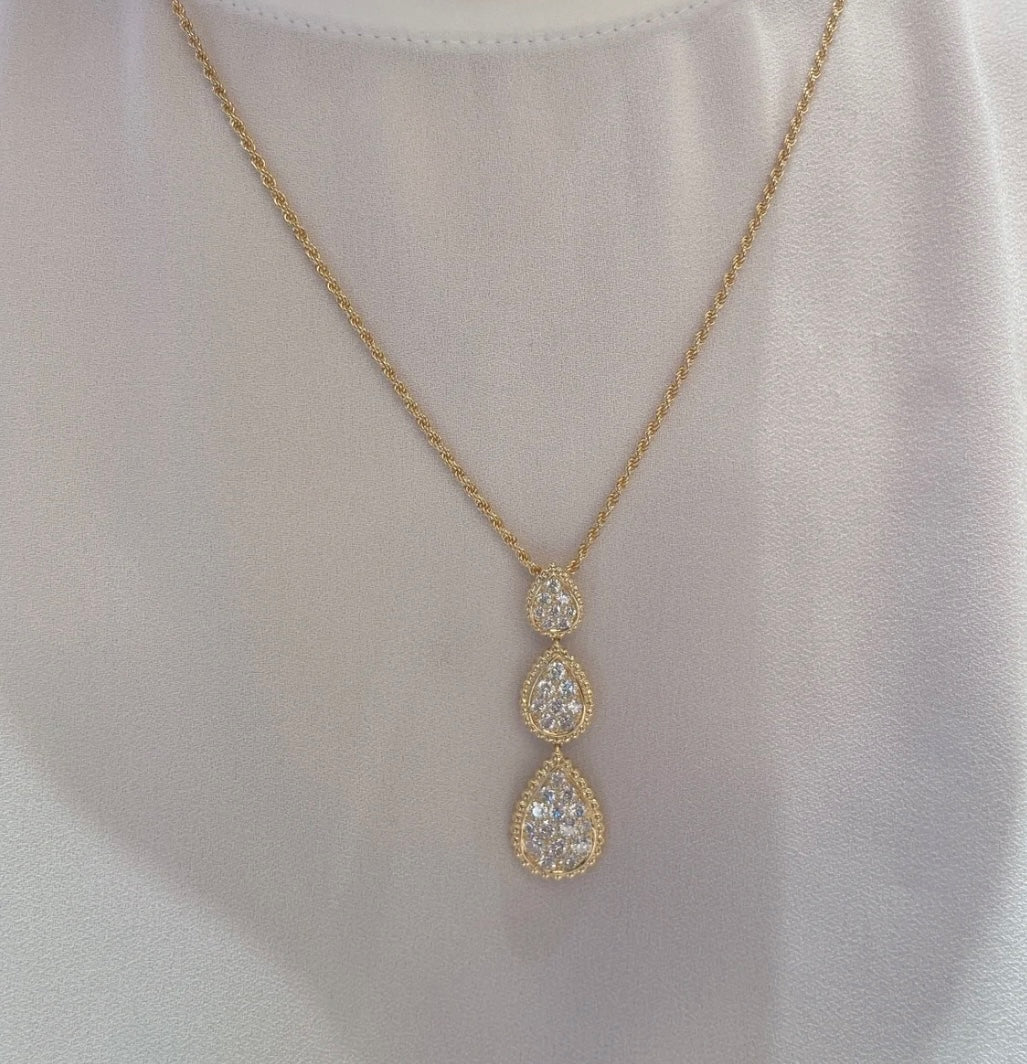 Bouche* three water drop necklace