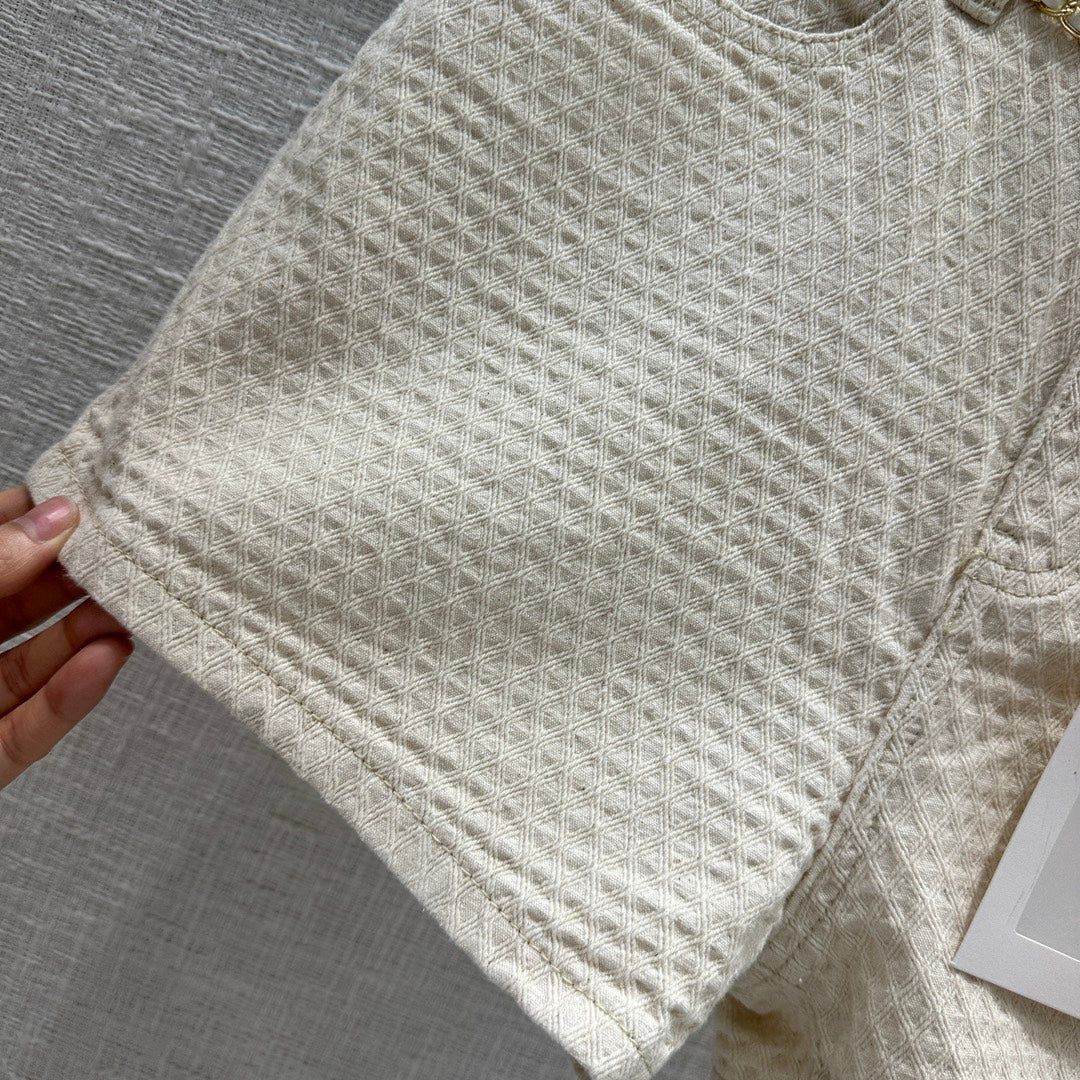 CHAN* 24 new diamond pattern denim shorts