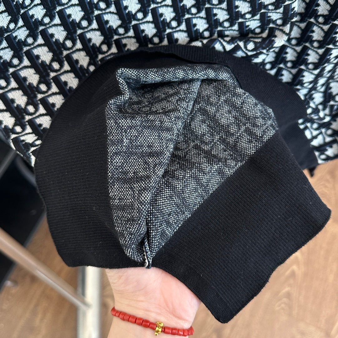 Dio* 24 new OBLIQUE all-over printed knitted POLO shirt