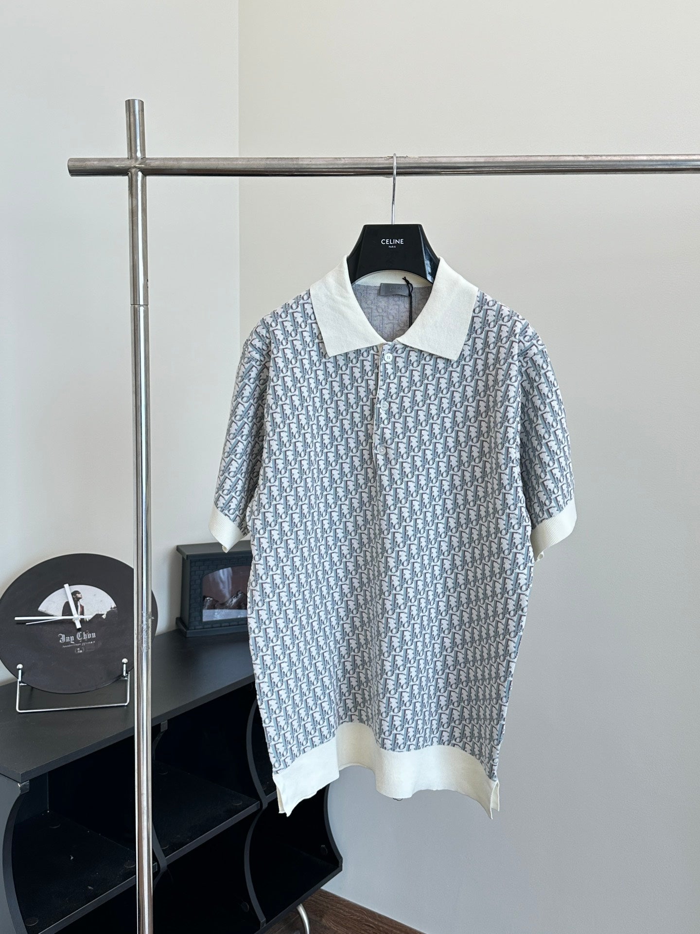 Dio* 24 new OBLIQUE all-over printed knitted POLO shirt