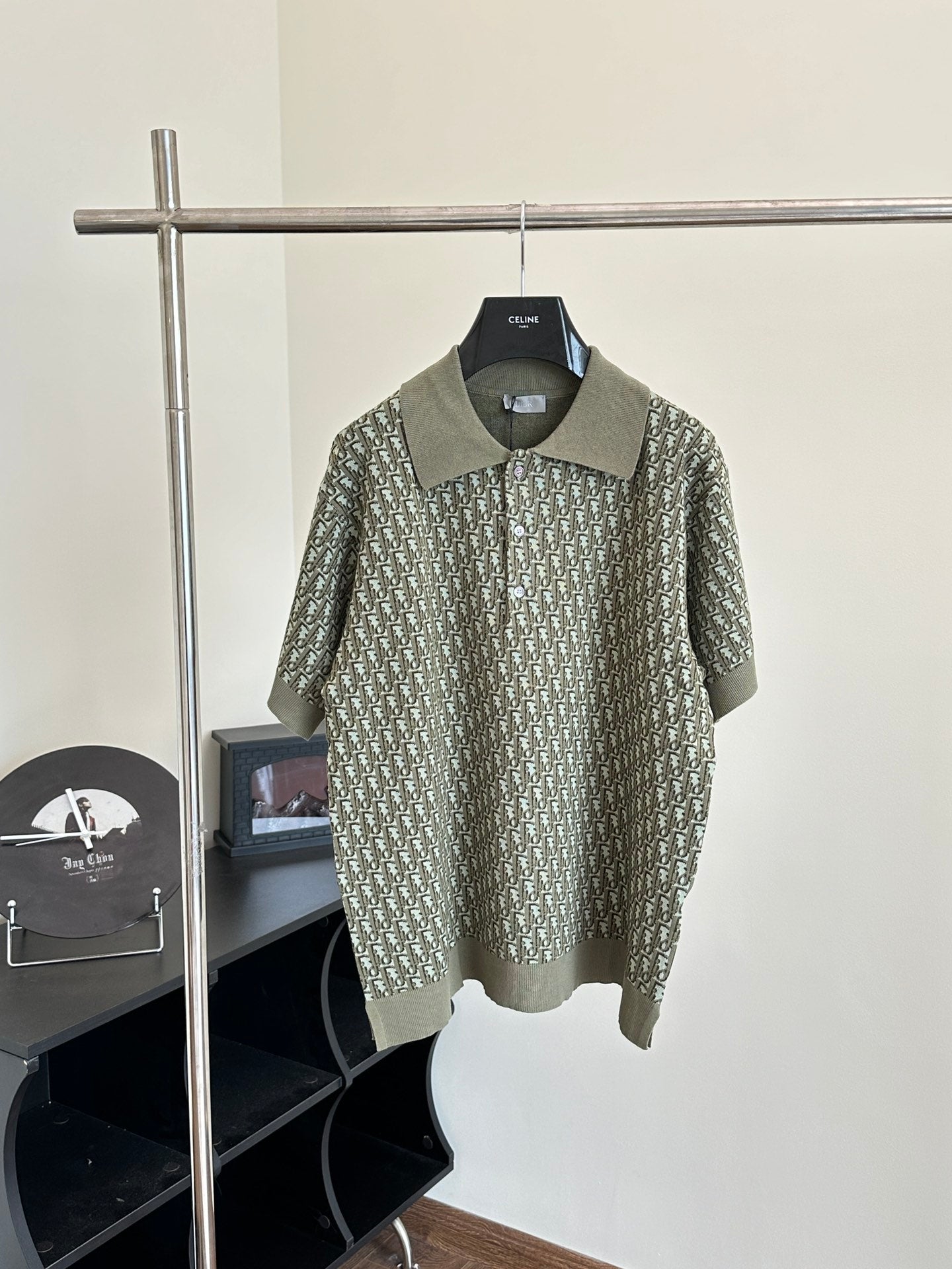 Dio* 24 new OBLIQUE all-over printed knitted POLO shirt