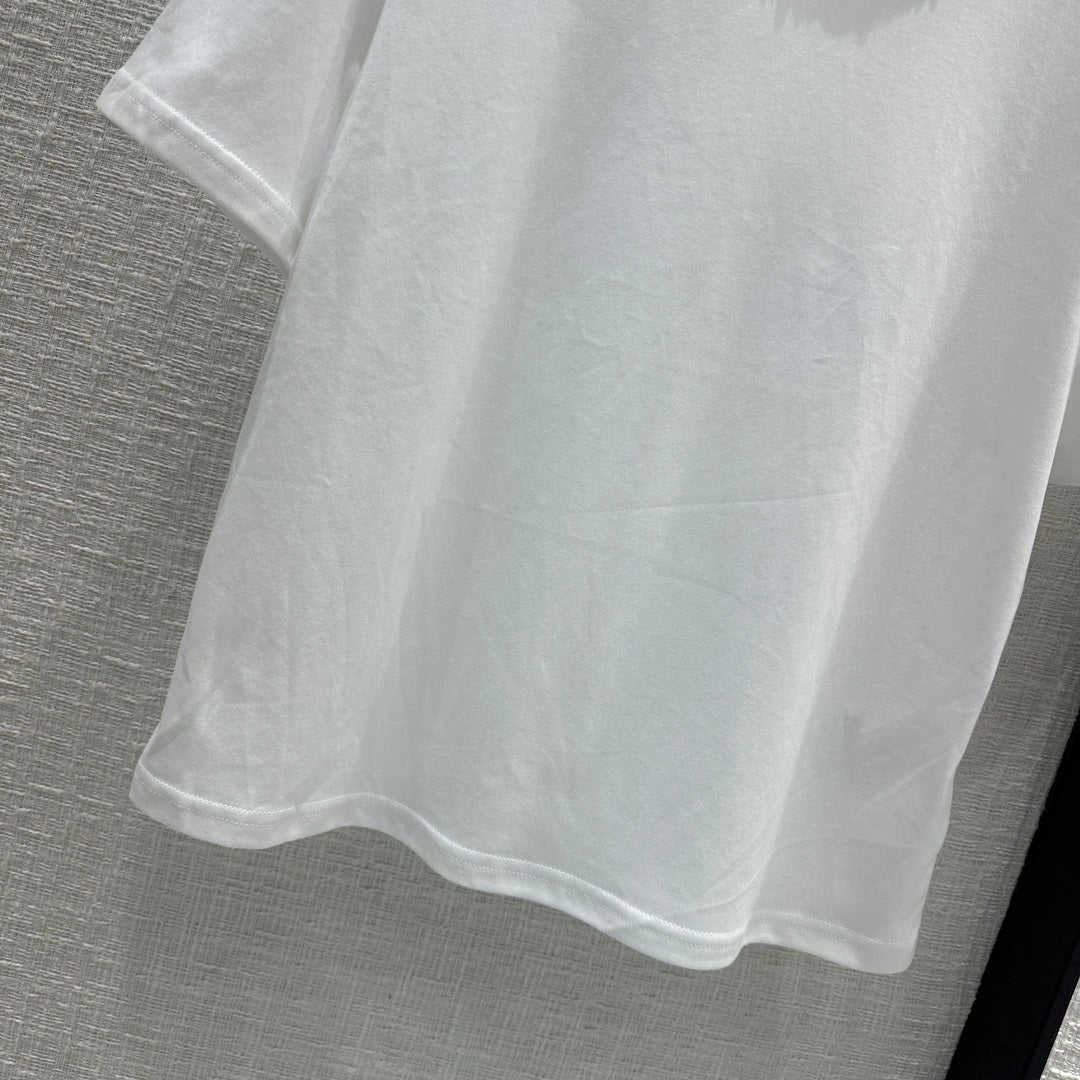 Valenti* 24 new red coral crystal beaded T-shirt