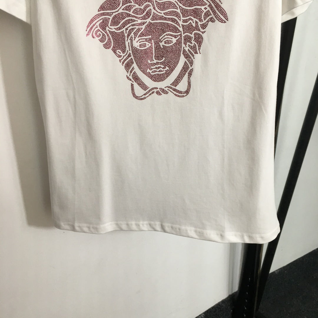 VERSAC* 24 new hot diamond portrait pure cotton T-shirt