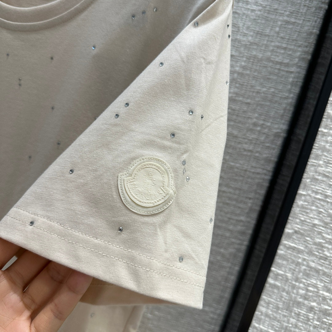 MONCLE* 24 new diamond crystal short-sleeved T-shirt