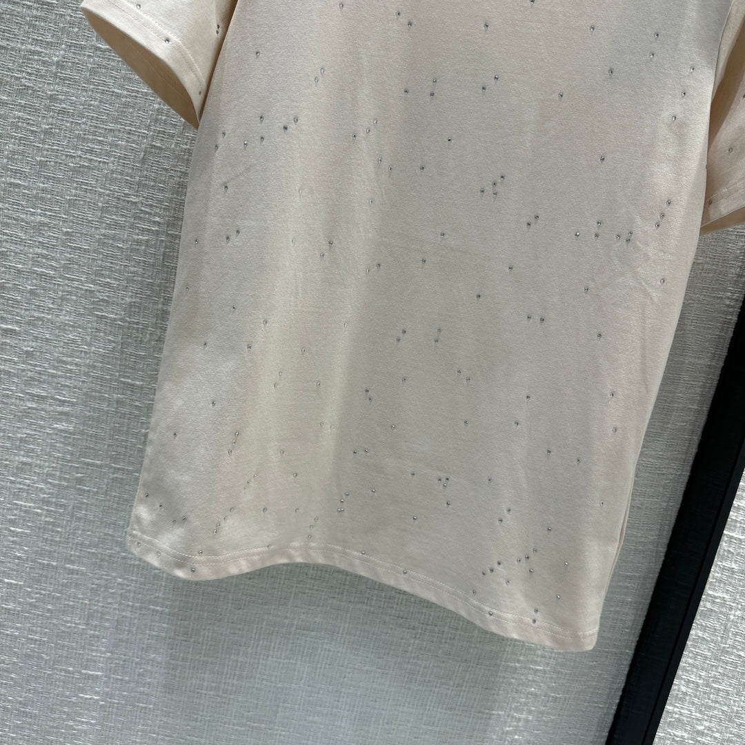 MONCLE* 24 new diamond crystal short-sleeved T-shirt