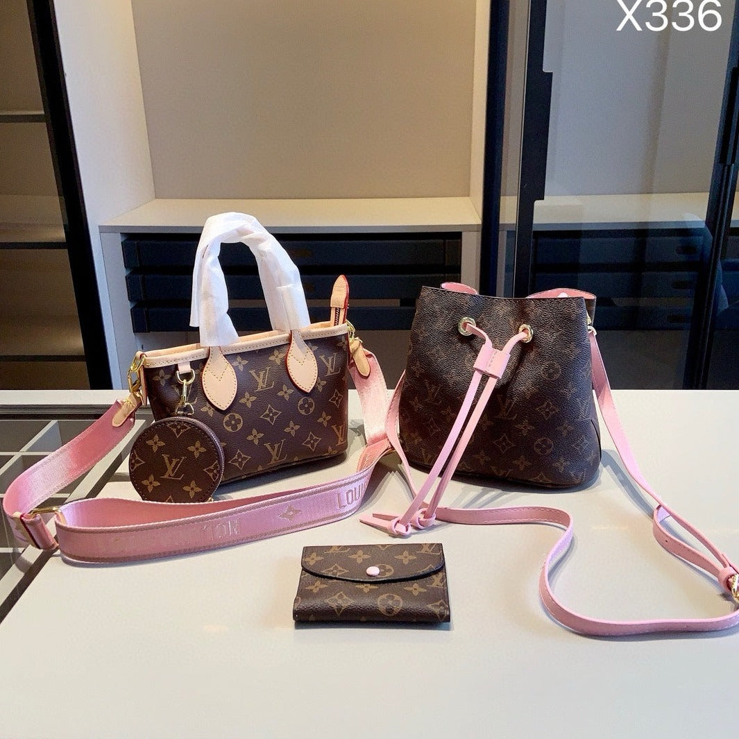 LOU* shopping bag + bucket bag + wallet combination bag