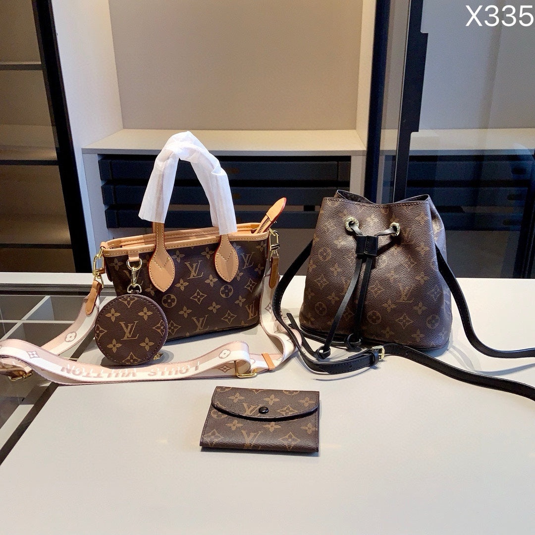 LOU* shopping bag + bucket bag + wallet combination bag