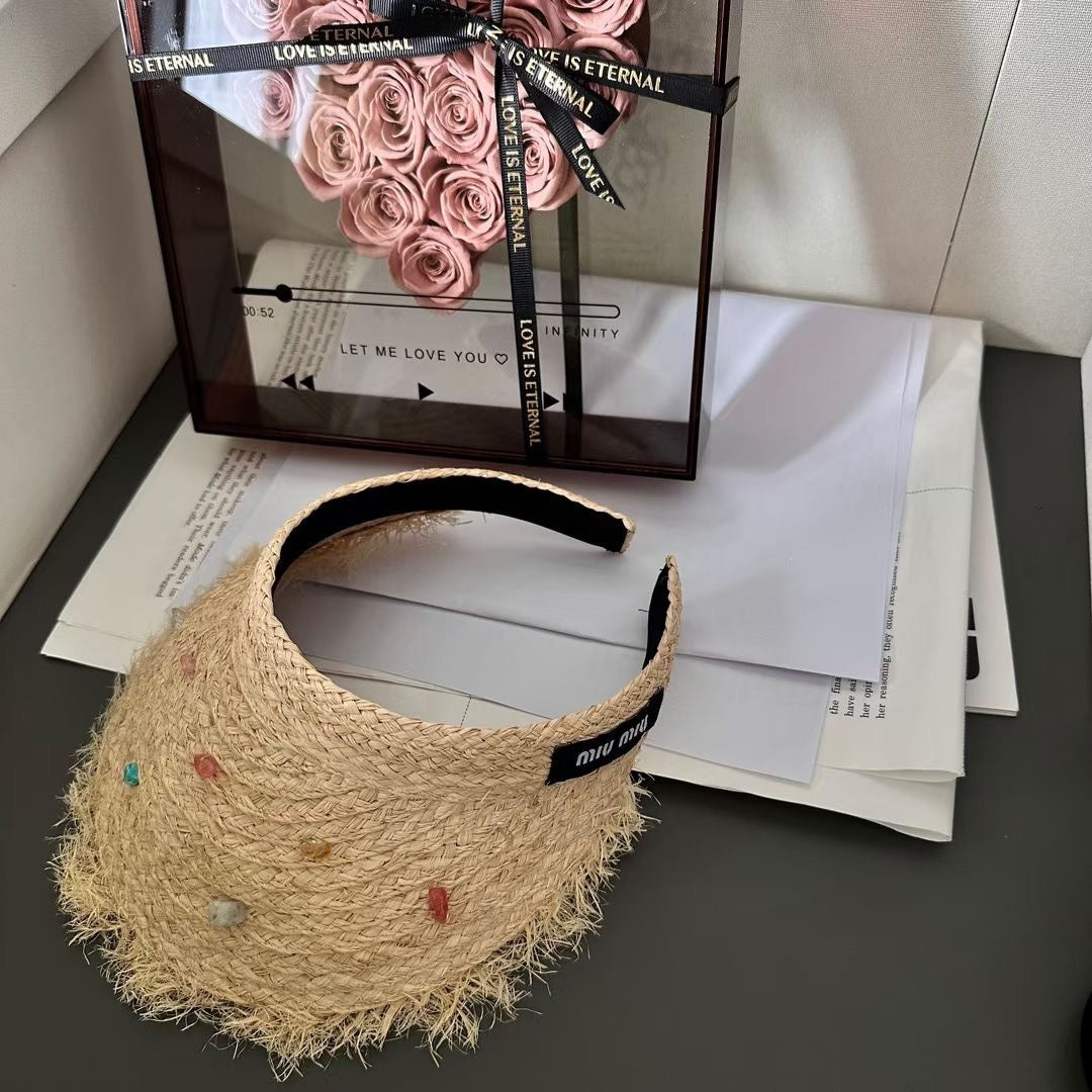 MI* new raffia empty top hat