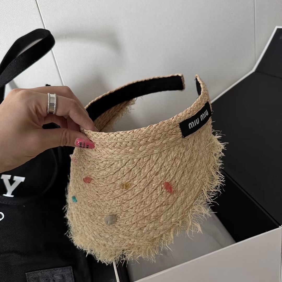 MI* new raffia empty top hat