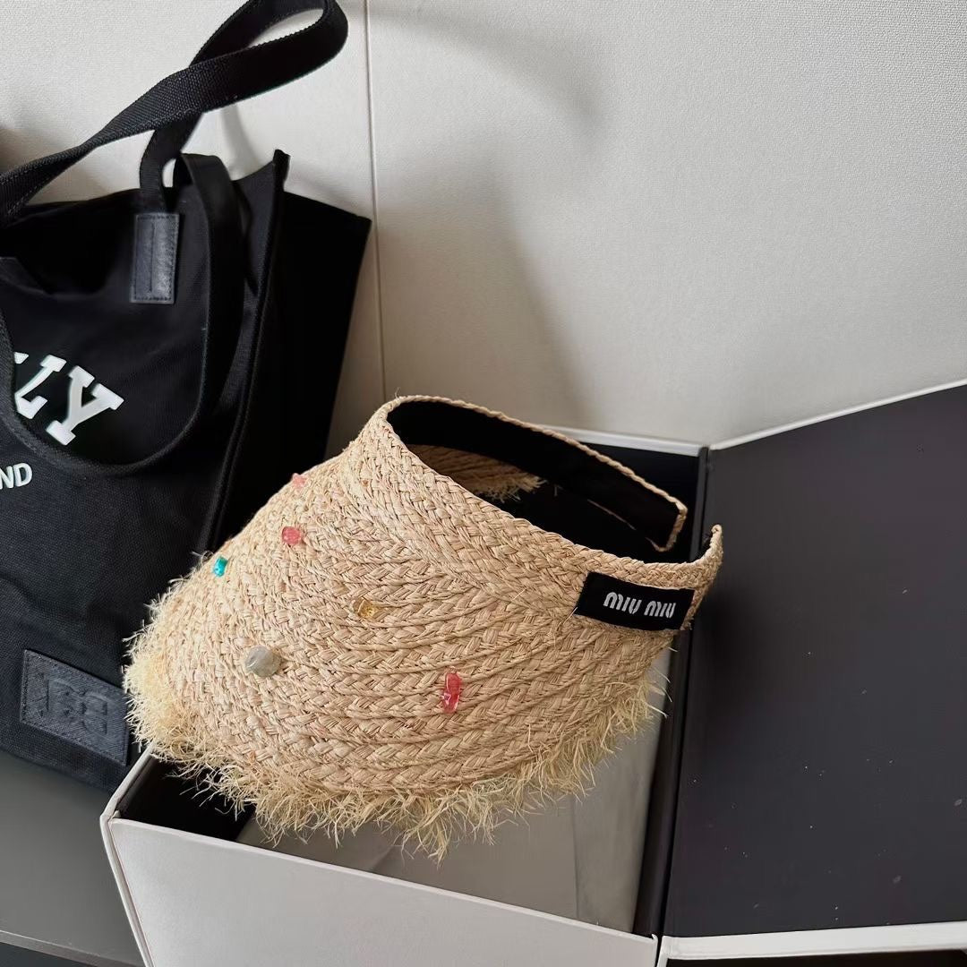 MI* new raffia empty top hat