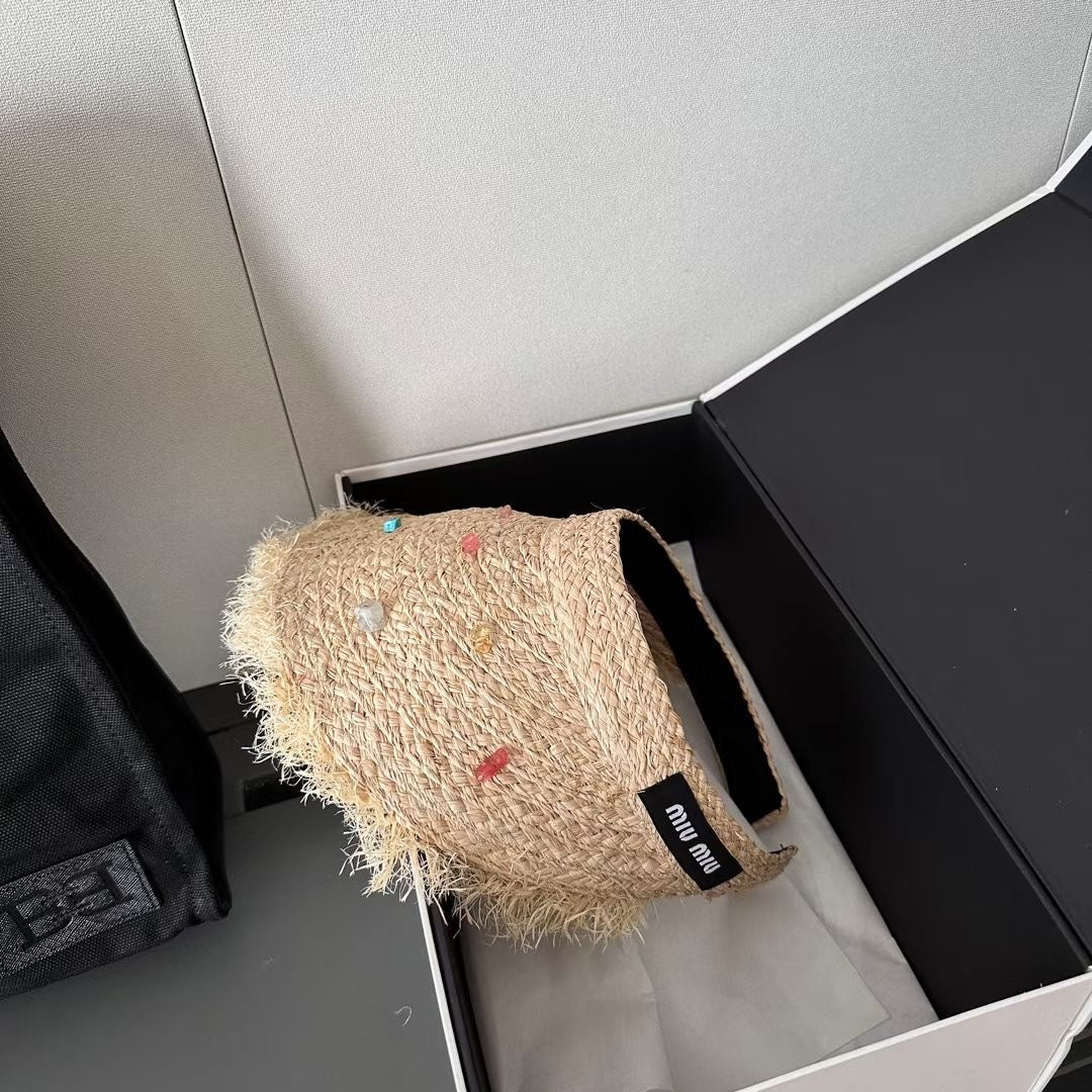 MI* new raffia empty top hat