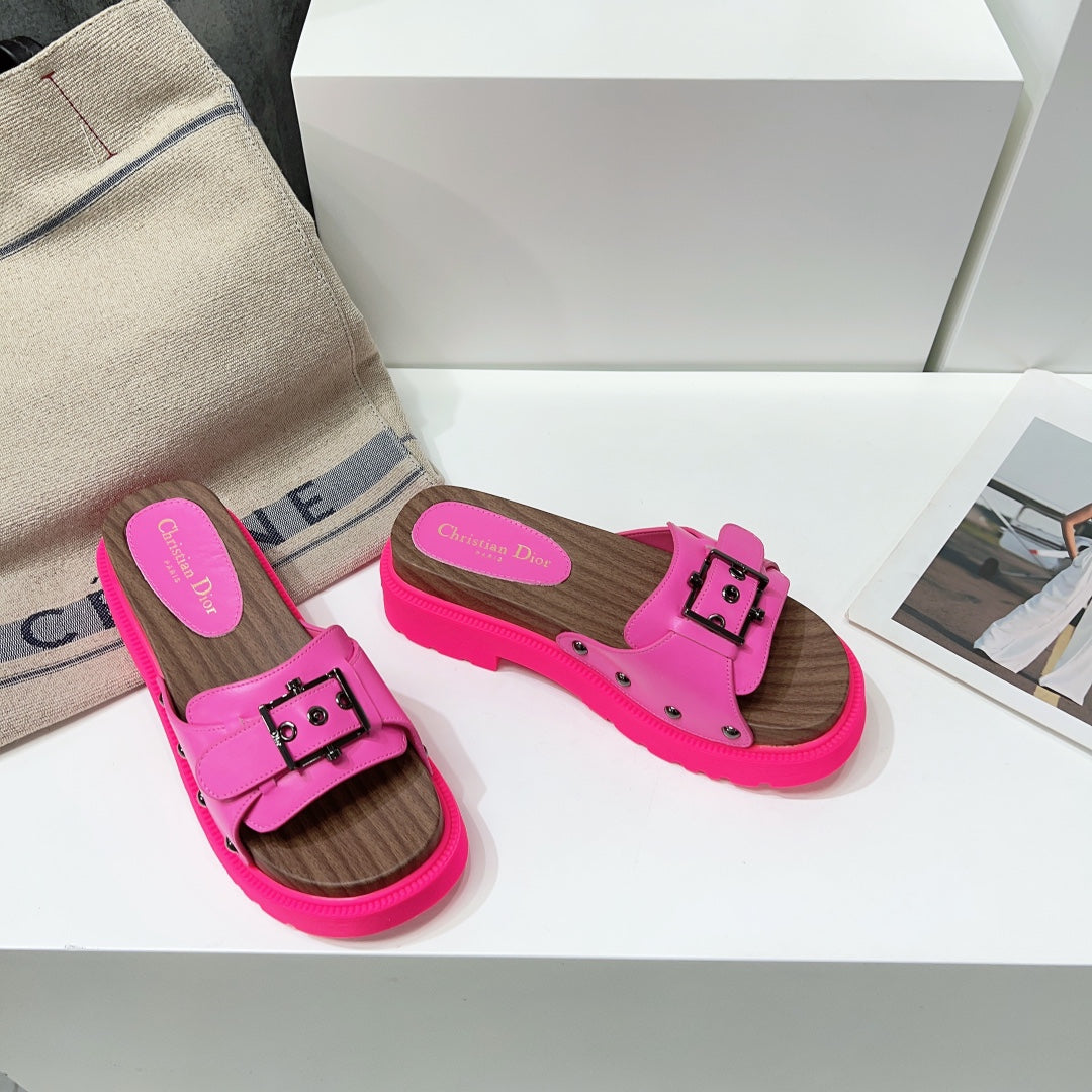 DIO* 24 new QUAKE thick-soled rivet punk slippers 1:1VIP