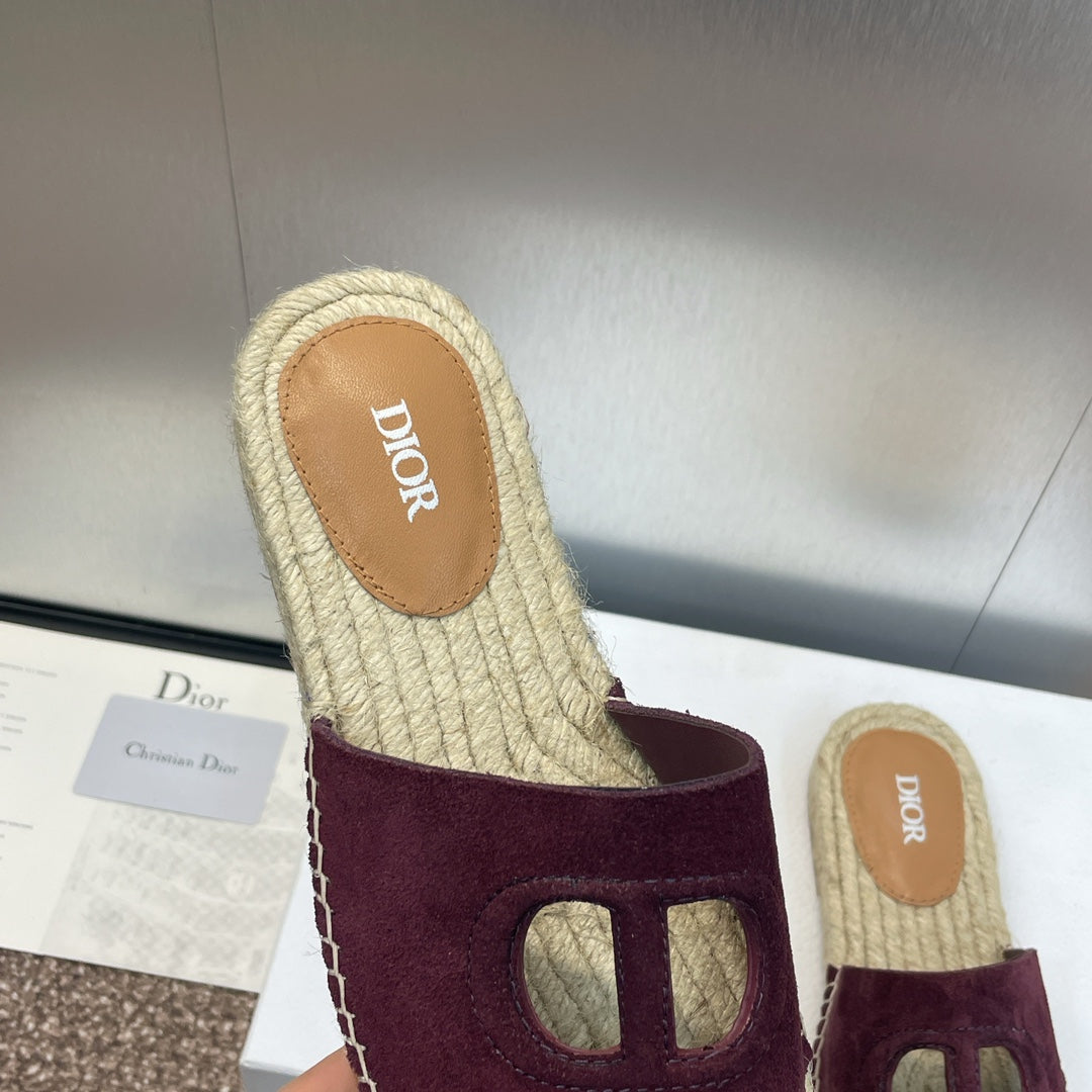 DIO* 24 new CD pig nose woven fisherman shoes