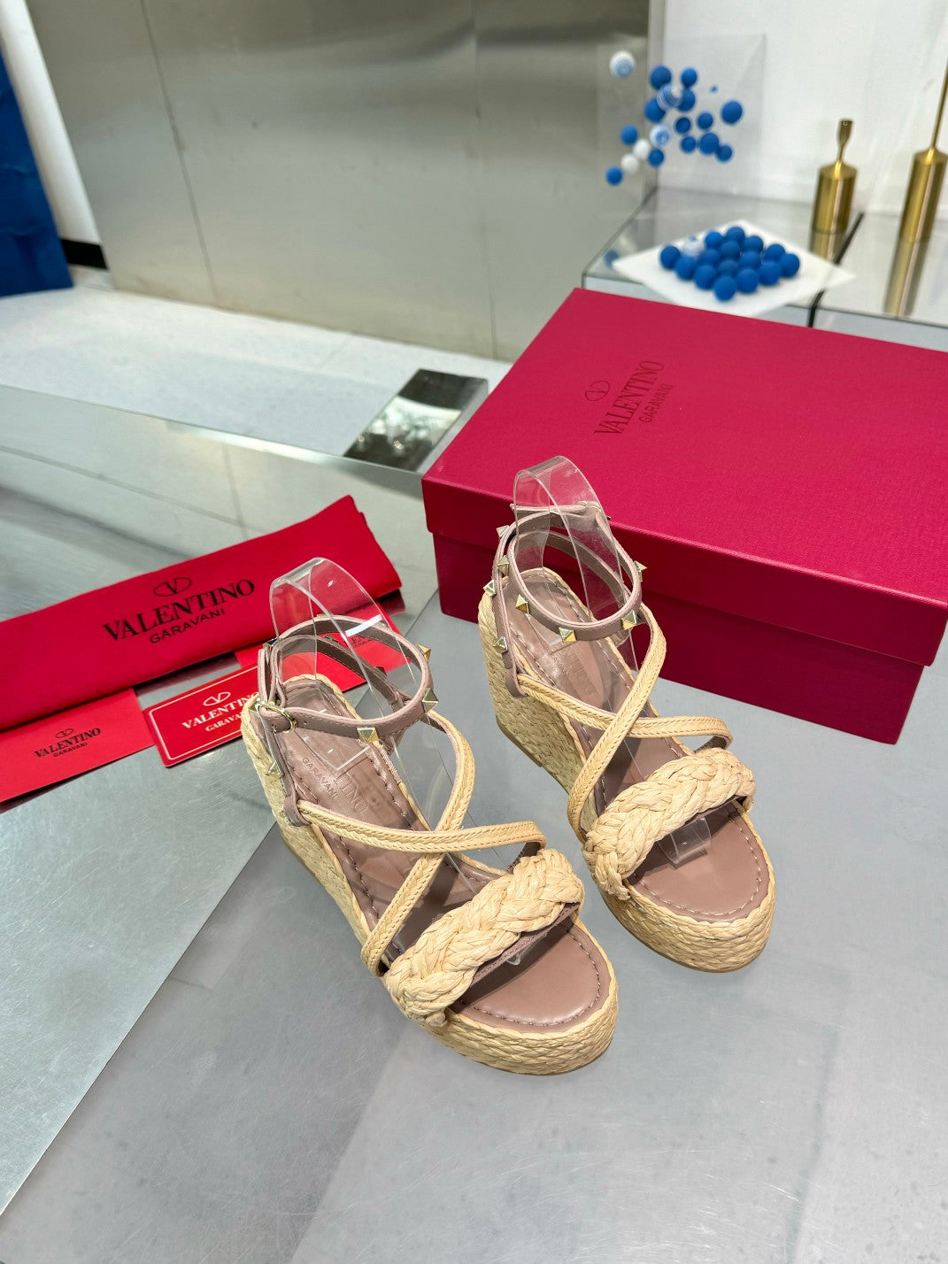 Valenti* 24 new raffia hollow heel sandals  1:1 VIP