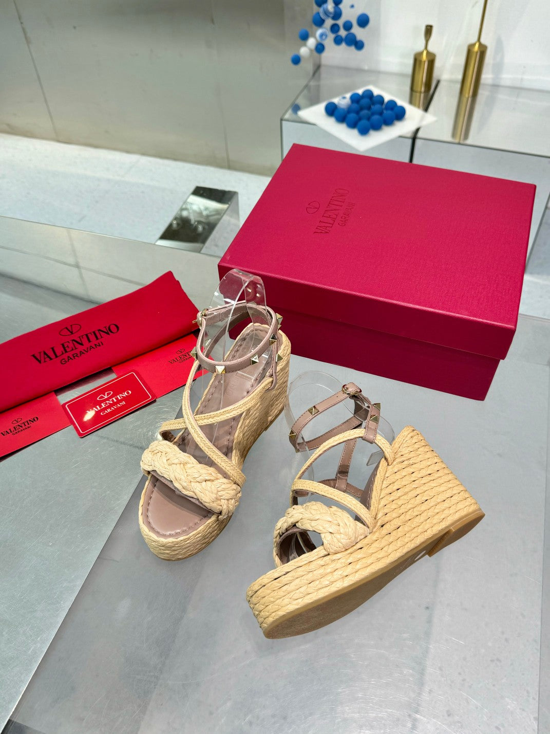 Valenti* 24 new raffia hollow heel sandals  1:1 VIP