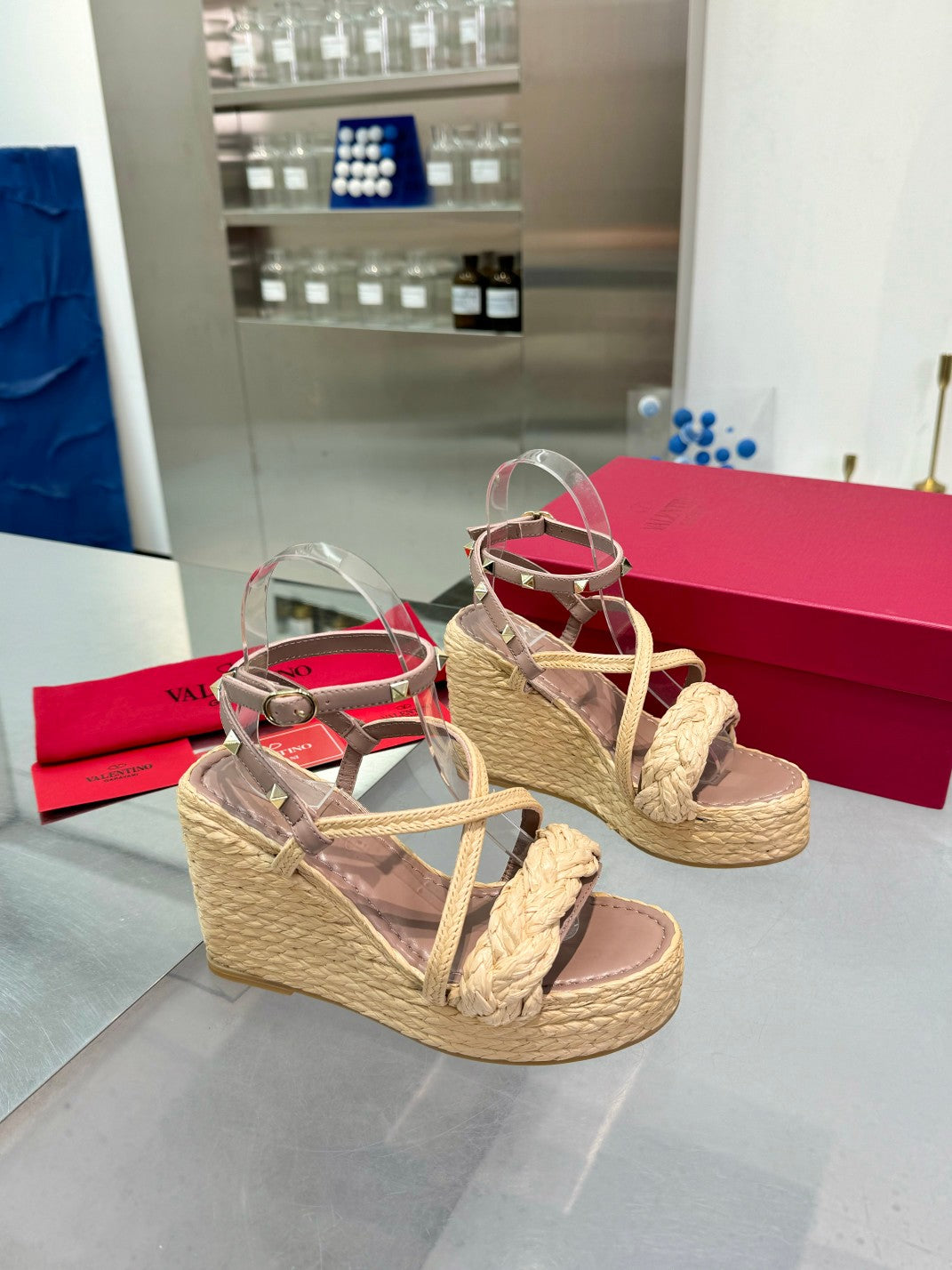 Valenti* 24 new raffia hollow heel sandals  1:1 VIP