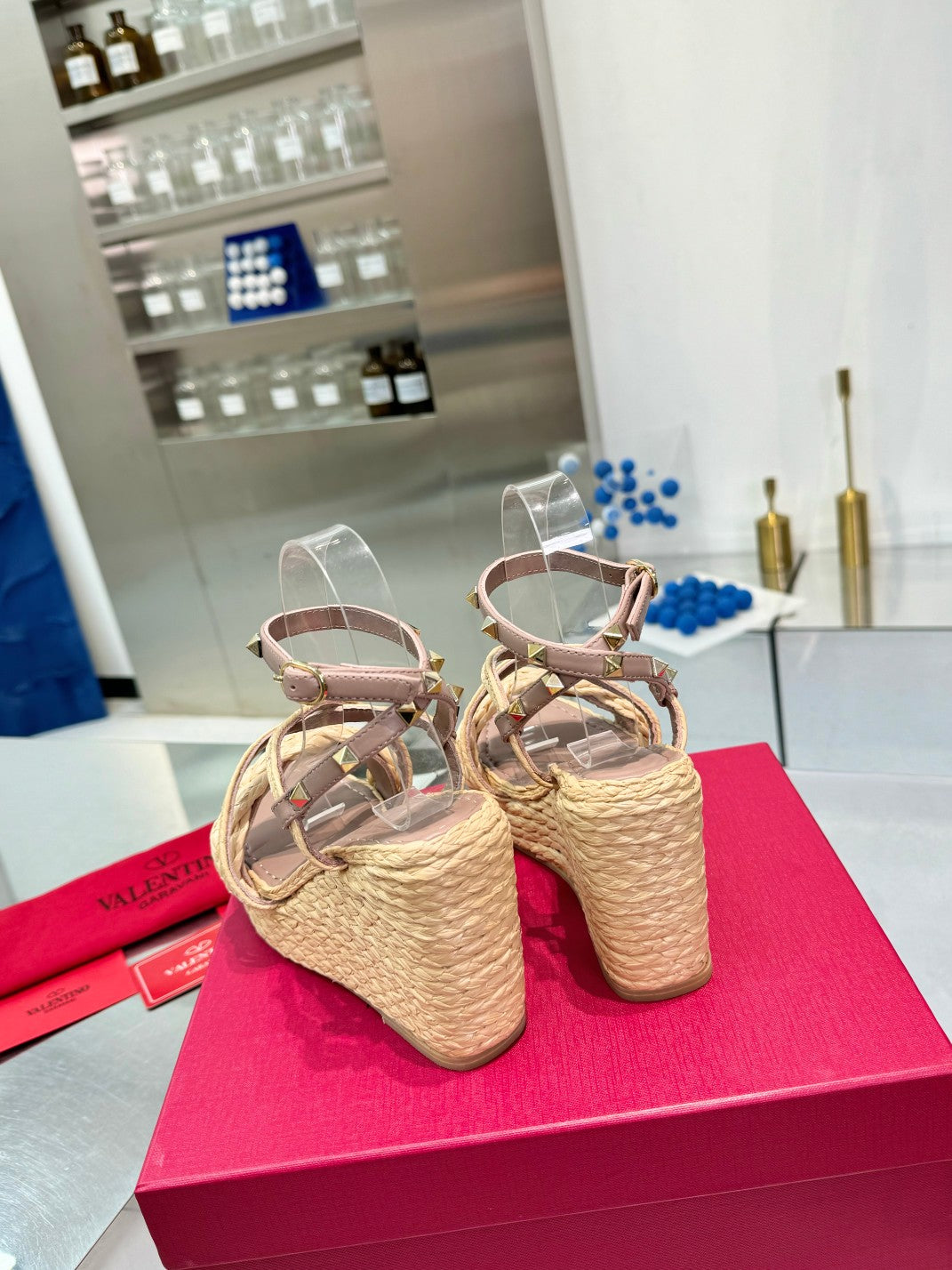 Valenti* 24 new raffia hollow heel sandals  1:1 VIP