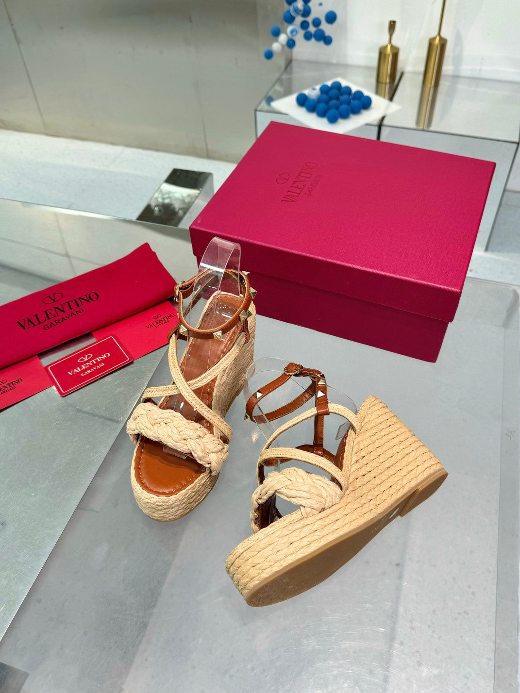 Valenti* 24 new raffia hollow heel sandals  1:1 VIP