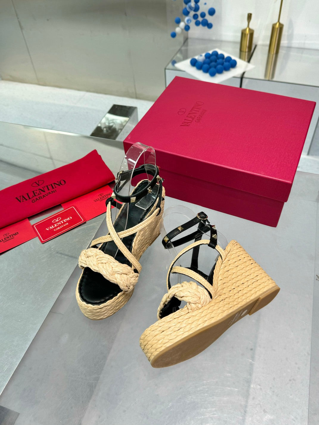 Valenti* 24 new raffia hollow heel sandals  1:1 VIP