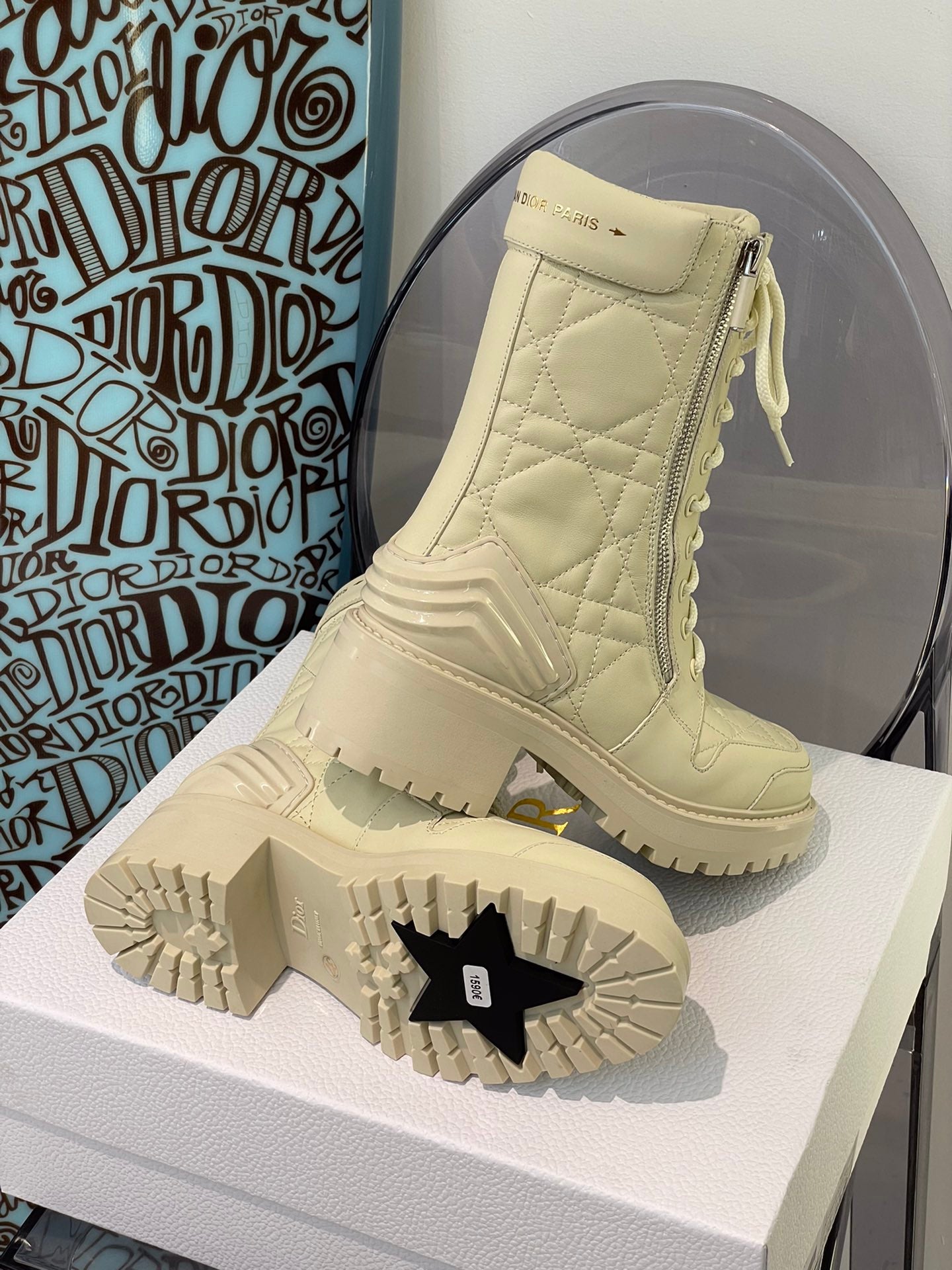 DIO* Leather Diamond Ankle Boots 1:1 VIP