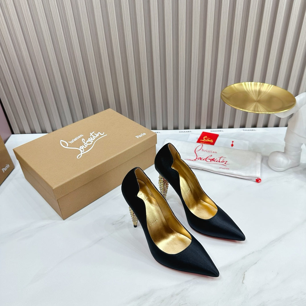 CHRIS* LOUB* 24SS multicolored crystal heels 1:1 VIP