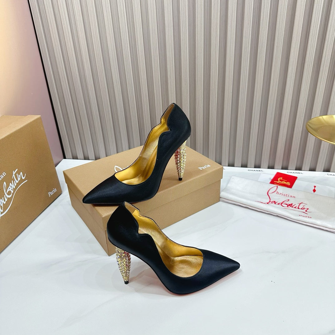 CHRIS* LOUB* 24SS multicolored crystal heels 1:1 VIP