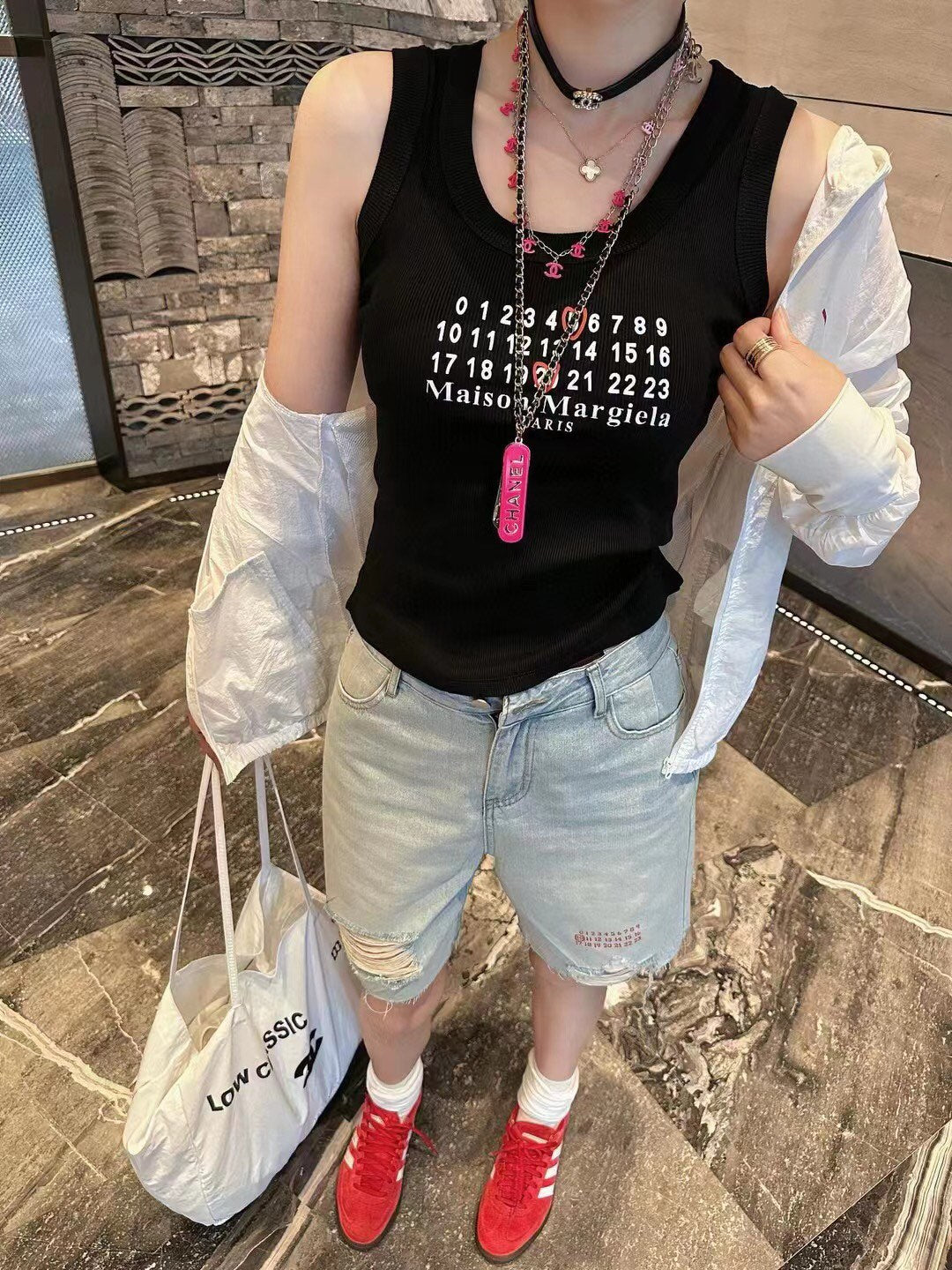 MM6 digital print sports vest