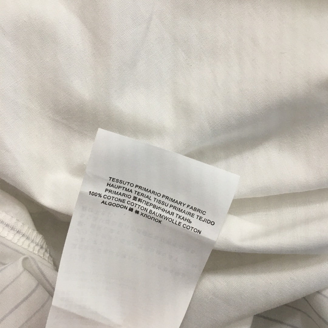 MM6 printed patchwork striped long-sleeved shirt