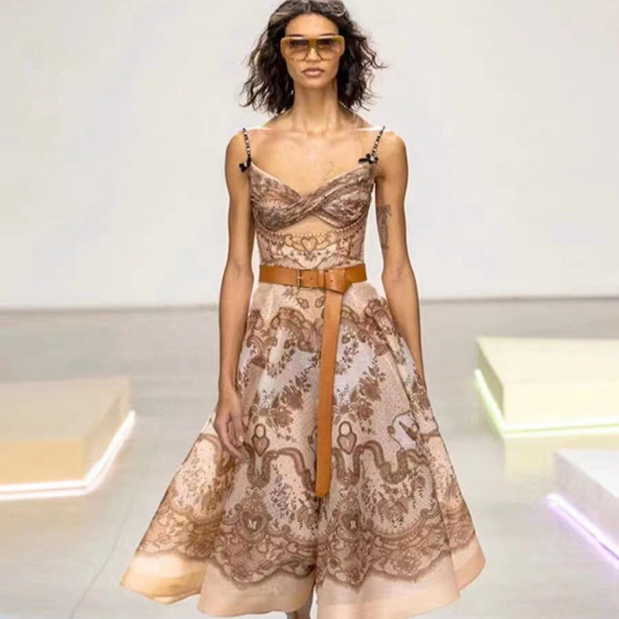 ZIMMERM* Vintage lace print dress