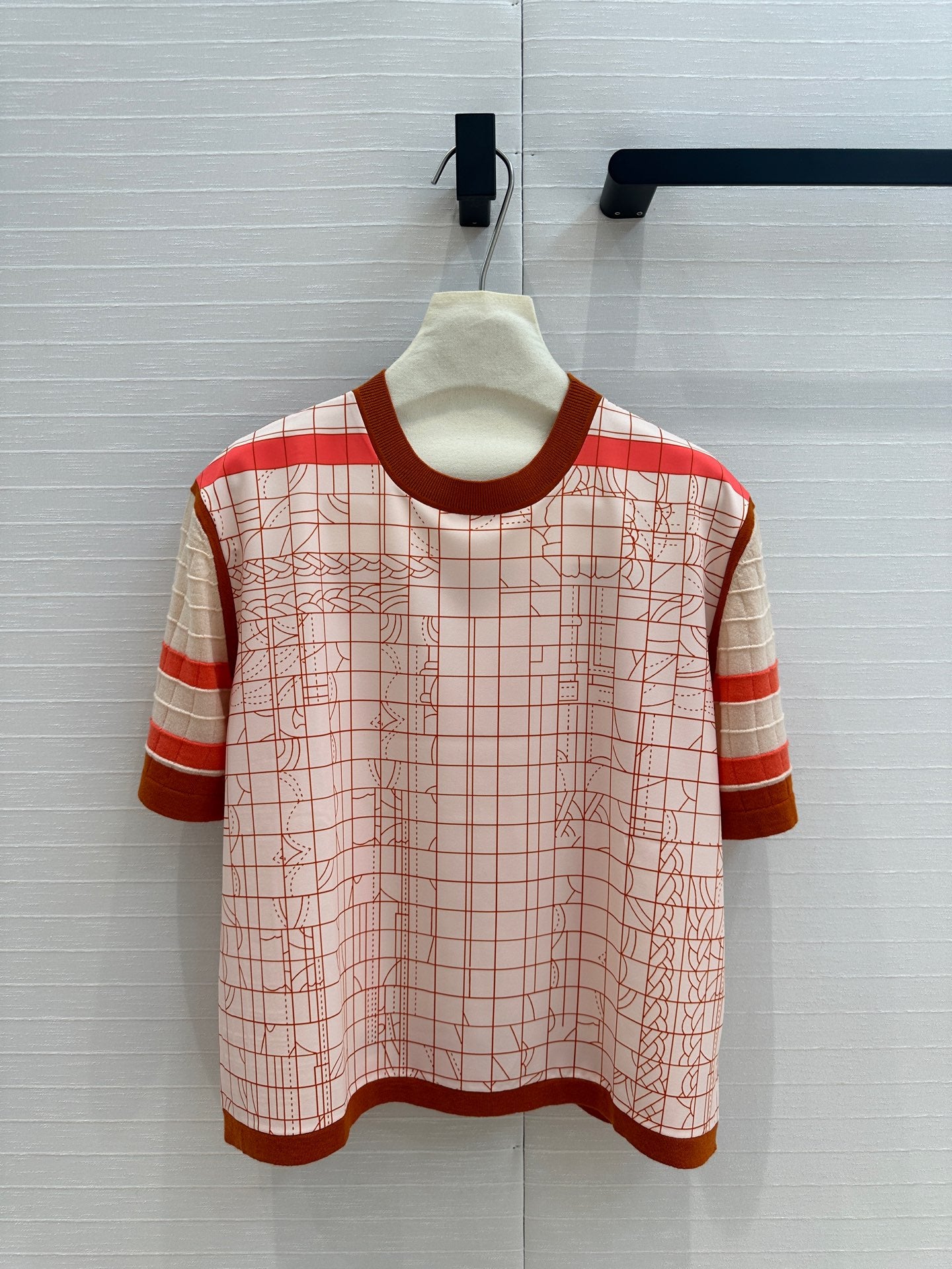 Herm* 25SS patchwork pattern sweater