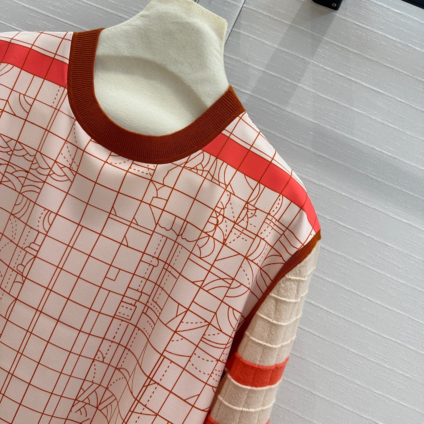 Herm* 25SS patchwork pattern sweater