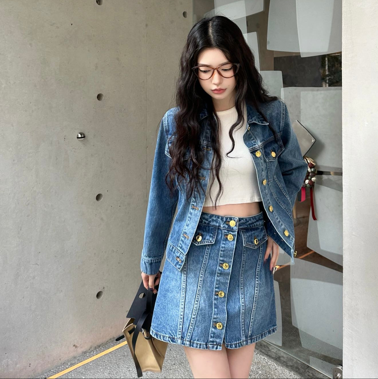 LOU* 25SS denim jacket/skirt/vest