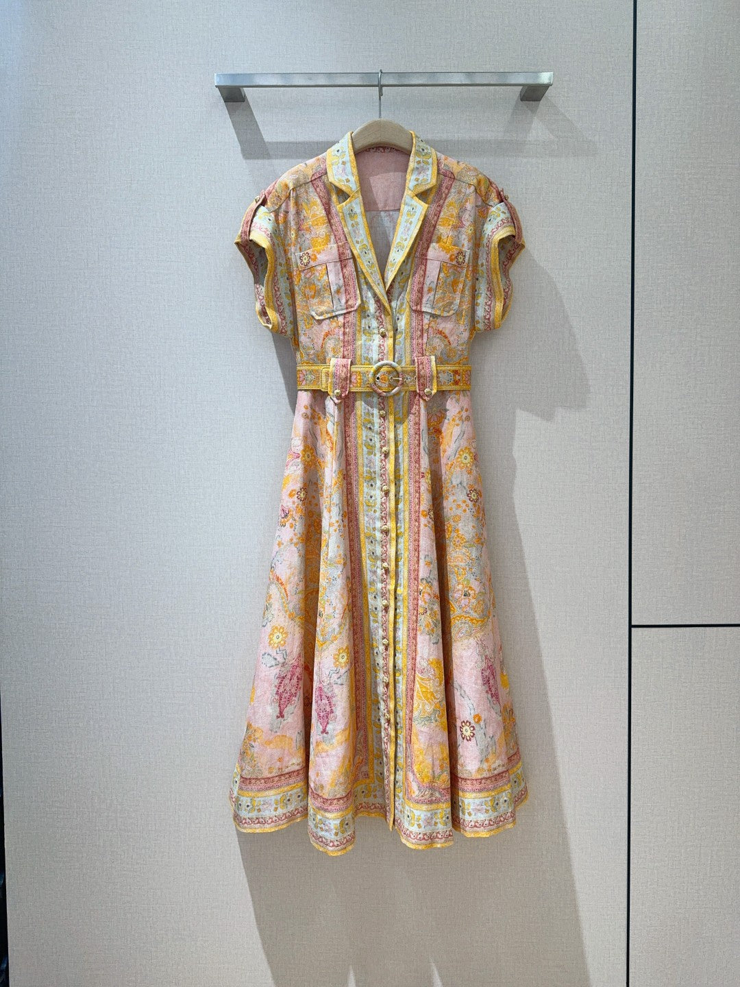 ZIMMERM* Multicolor Midi Shirt Dress