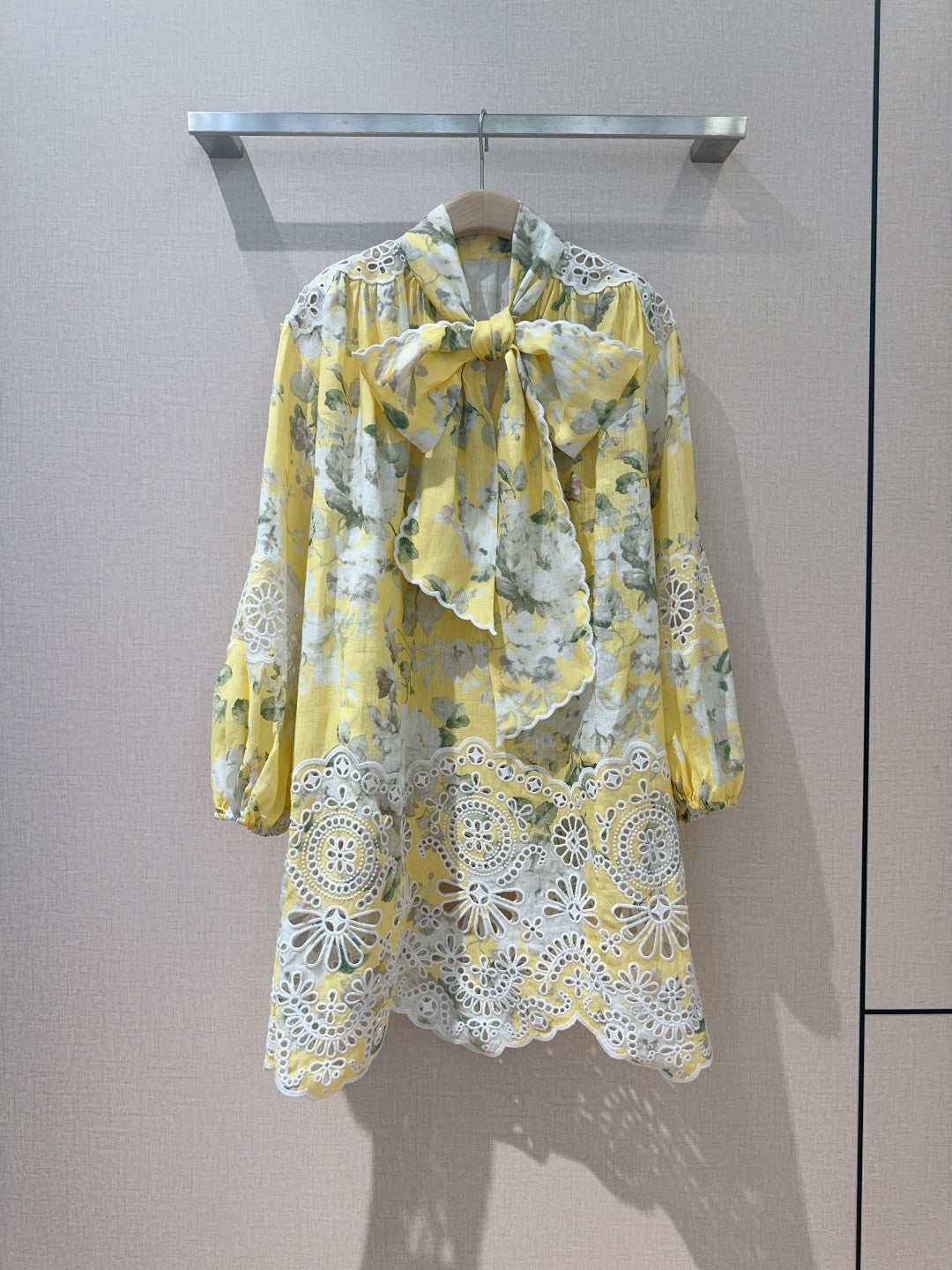 ZIMMERM* Hollow embroidery neckline dress